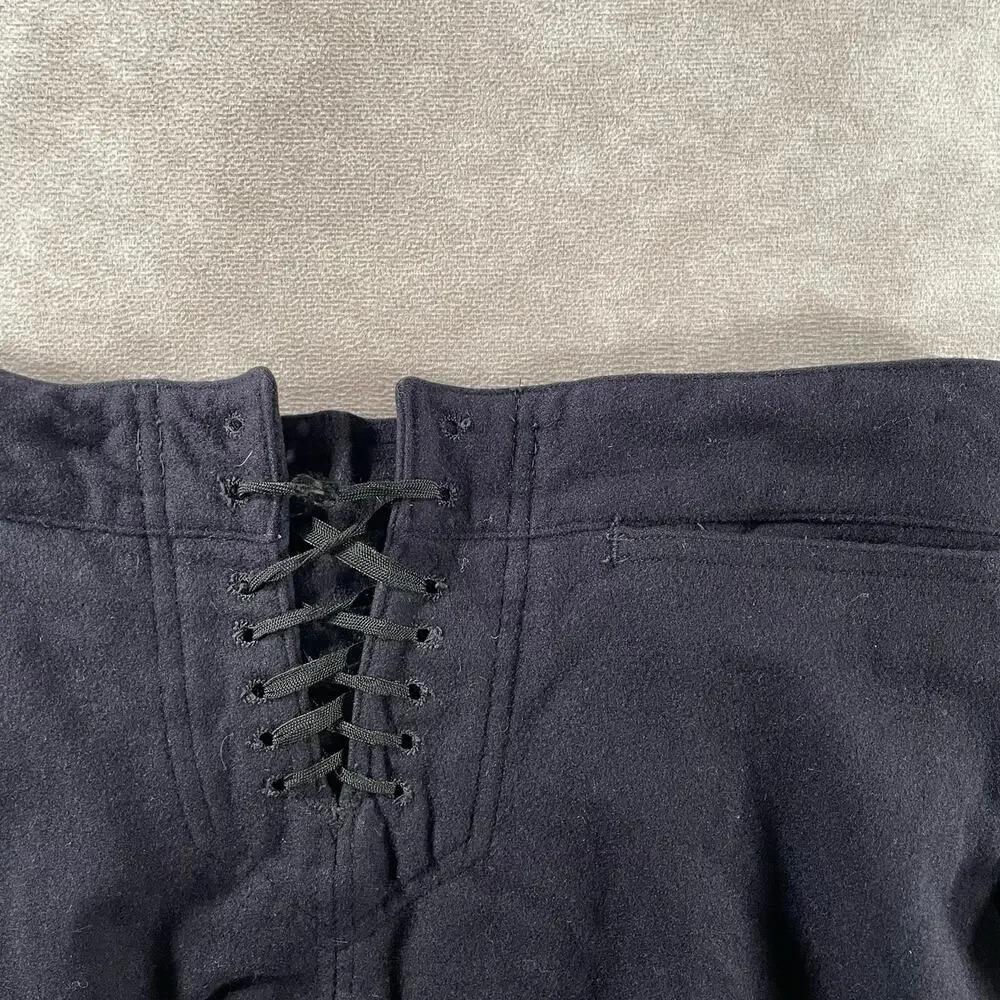 1963 US Navy Vietnam Era Wool Sailor Bell Bottom Pants W29 Wide Leg Navy Mens